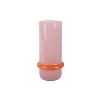 VASE Animado Anillo Large - Rosa - 28 cm - Pink, Glas (13.5/28cm) - Present Time