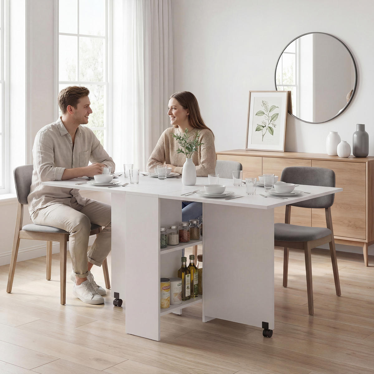 ESSTISCH Weiß 1 Stück - Weiß, Kunststoff (75/140/74cm) - GiPP