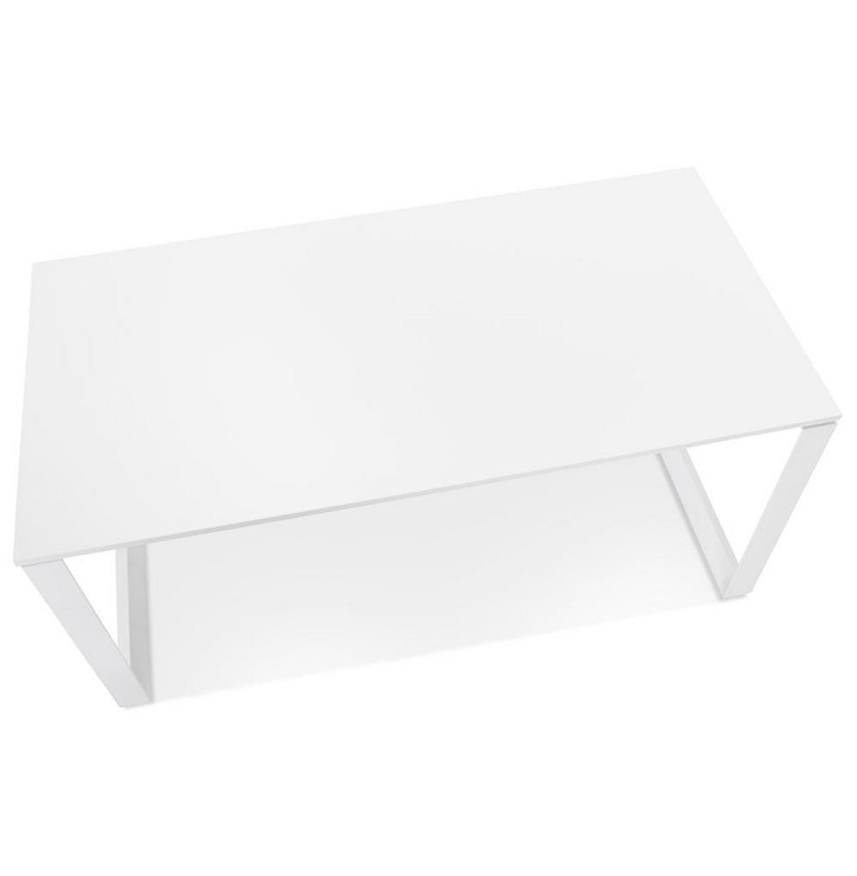 SCHREIBTISCH Minimalistisch Holz Metall Ergonomisch XERAL, Weiß 160x80x74,8 cm - Weiß, Holzwerkstoff/Metall (80/160/75cm) - KADIMA DESIGN