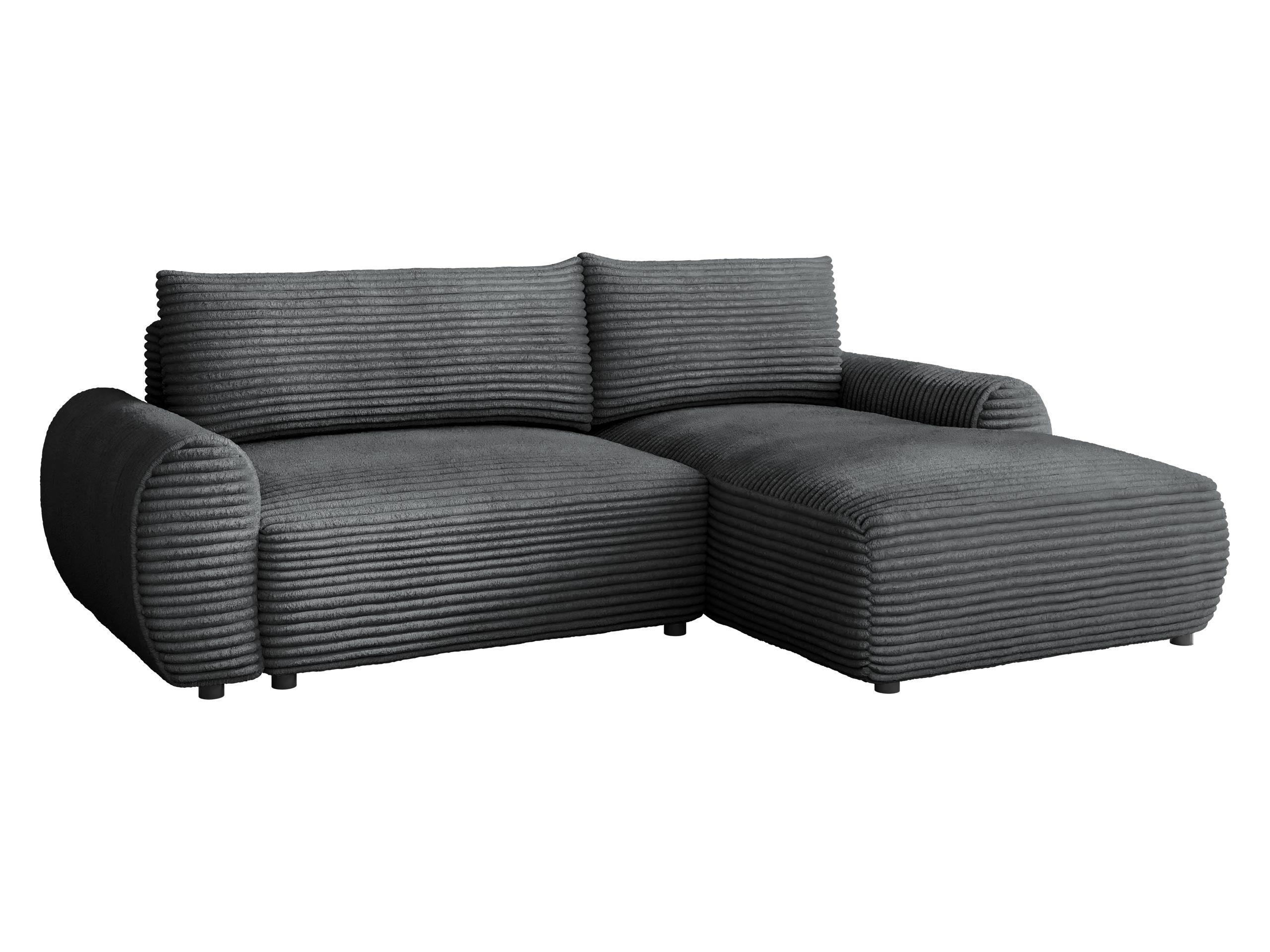 ECKSOFA Bello, Seite: Rechts - Schwarz/Grau, Holz/Kunststoff (267/177cm) - MIRJAN24