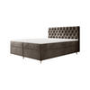 BOXBETT CHESTER 180x200, mit Matratze H3 und Topper, Monolith 15 - Braun, Holz/Textil (180/200cm) - Bedante