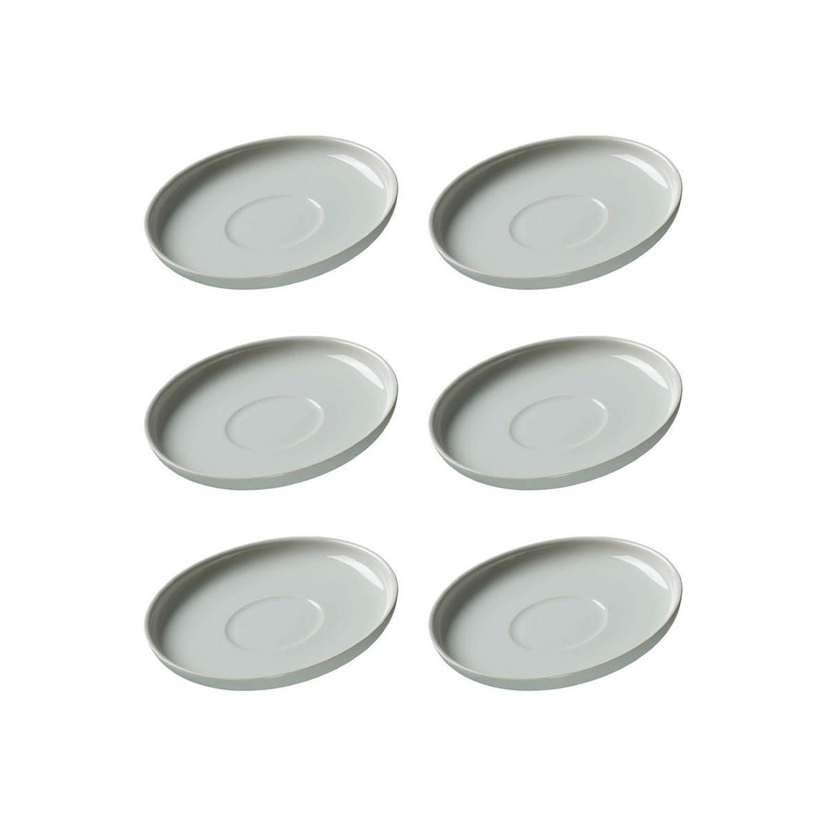 ESPRESSOUNTERTASSEN Jasper mint ø 10.5 cm 6er Set - Mintgrün, Keramik (10.5cm) - Ritzenhoff Breker