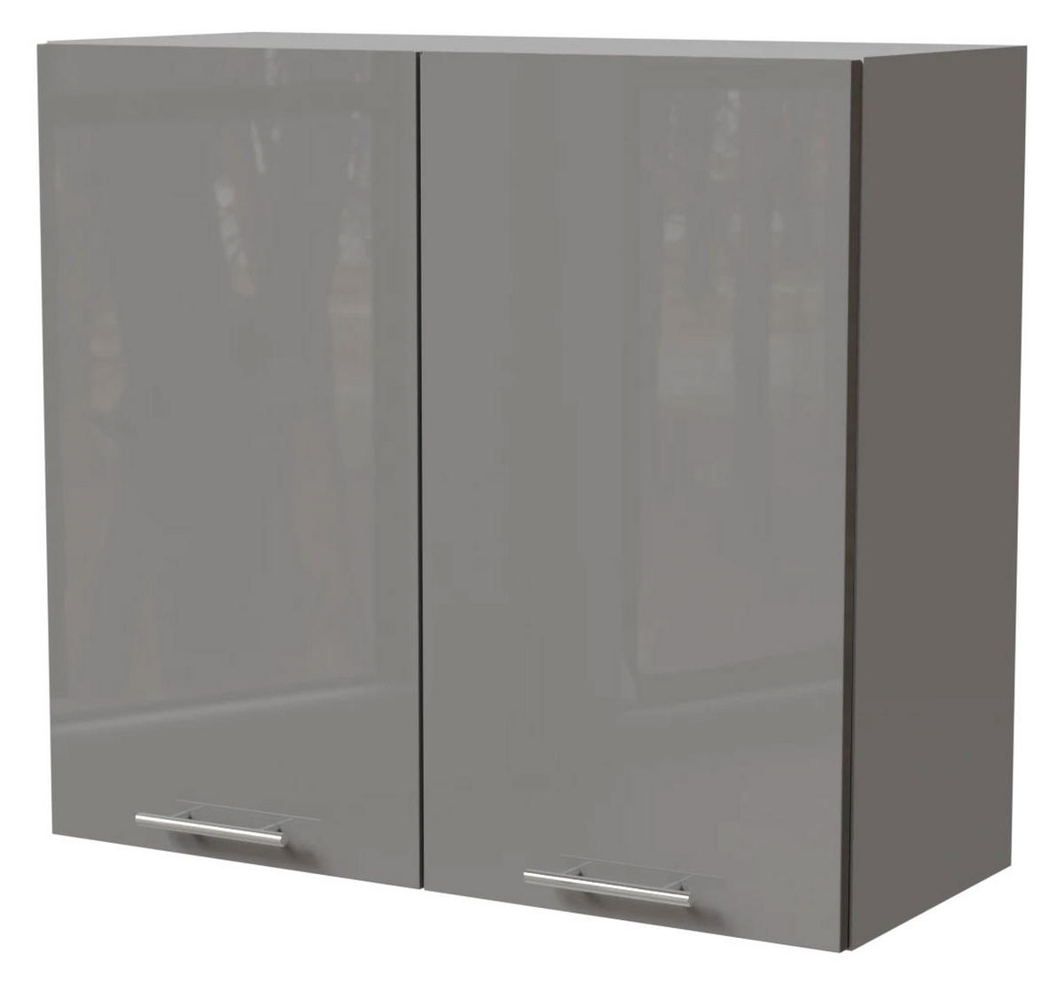 KÜCHENHÄNGESCHRANK Essen W3/80 Grau Hochglanz / Grau Matt 80 / 32,5 / 72cm - Grau, Holz/Holzwerkstoff (80/72/32.5cm) - Feldmann-Wohnen