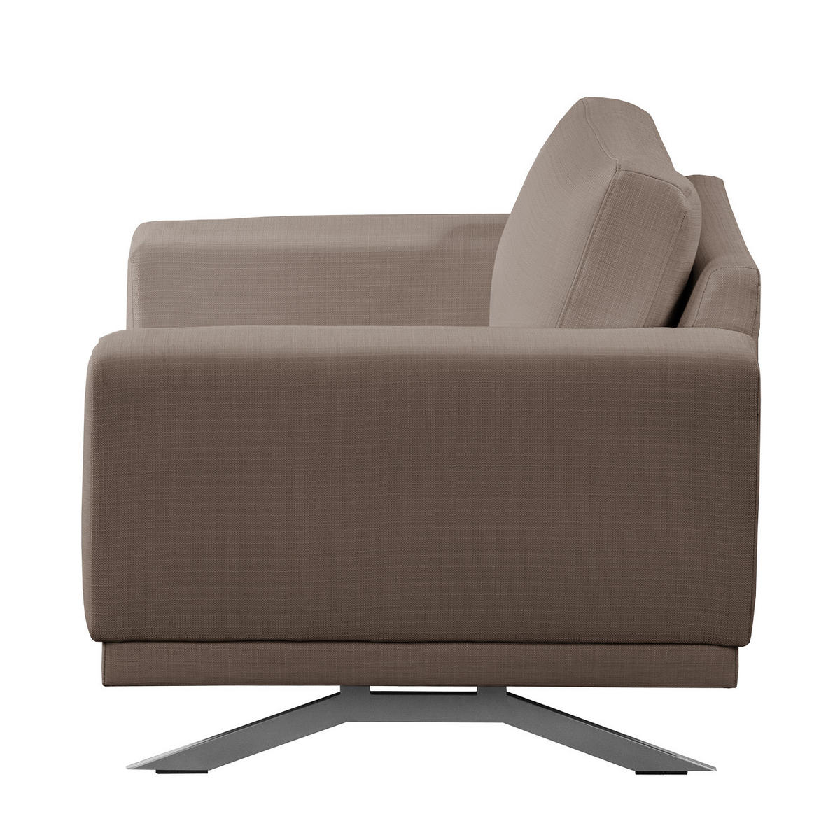 SESSEL - Strukturstoff - Grau, Textil (121/81/89cm) - home24