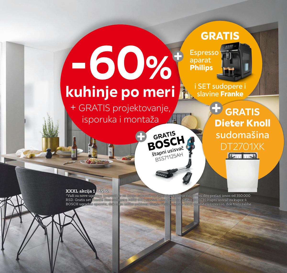 60% na kuhinje po meri