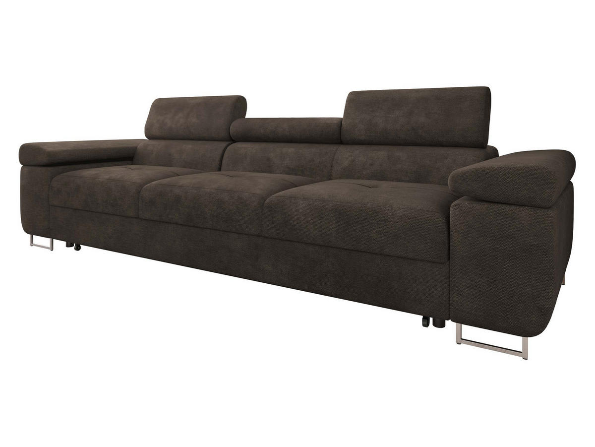 SCHLAFSOFA Torezio 3 Bis - Dunkelbraun, Holz/Textil (263/90/102cm) - MIRJAN24