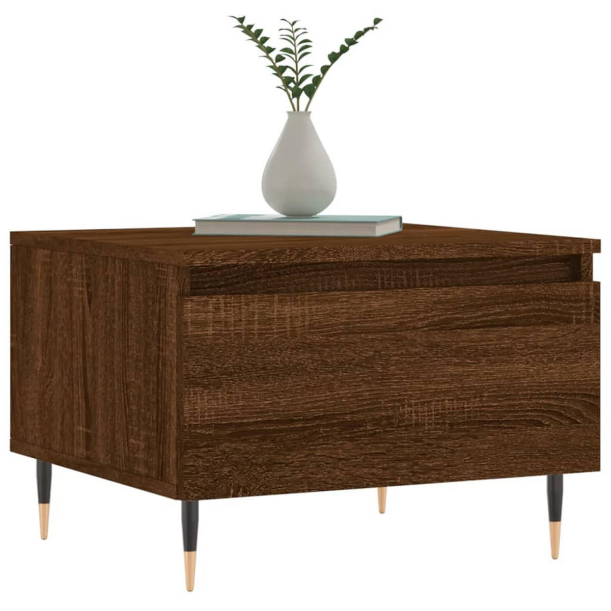 COUCHTISCHE 2 Stk. Braun Eichen-Optik 50x46x35 cm Holzwerkstoff - Braun, Holzwerkstoff (46/50/35cm) - furnicato