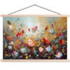 POSTER Blumen - Kunst - Natur - Ölgemälde 90x60 cm - Multicolor, Textil (90/60/0.15cm) - MuchoWow