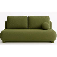 SOFA Grün MAJA Mit Schlaffunktion Bouclé - Grün, Textil (209/96/96cm) - Sepro Meble