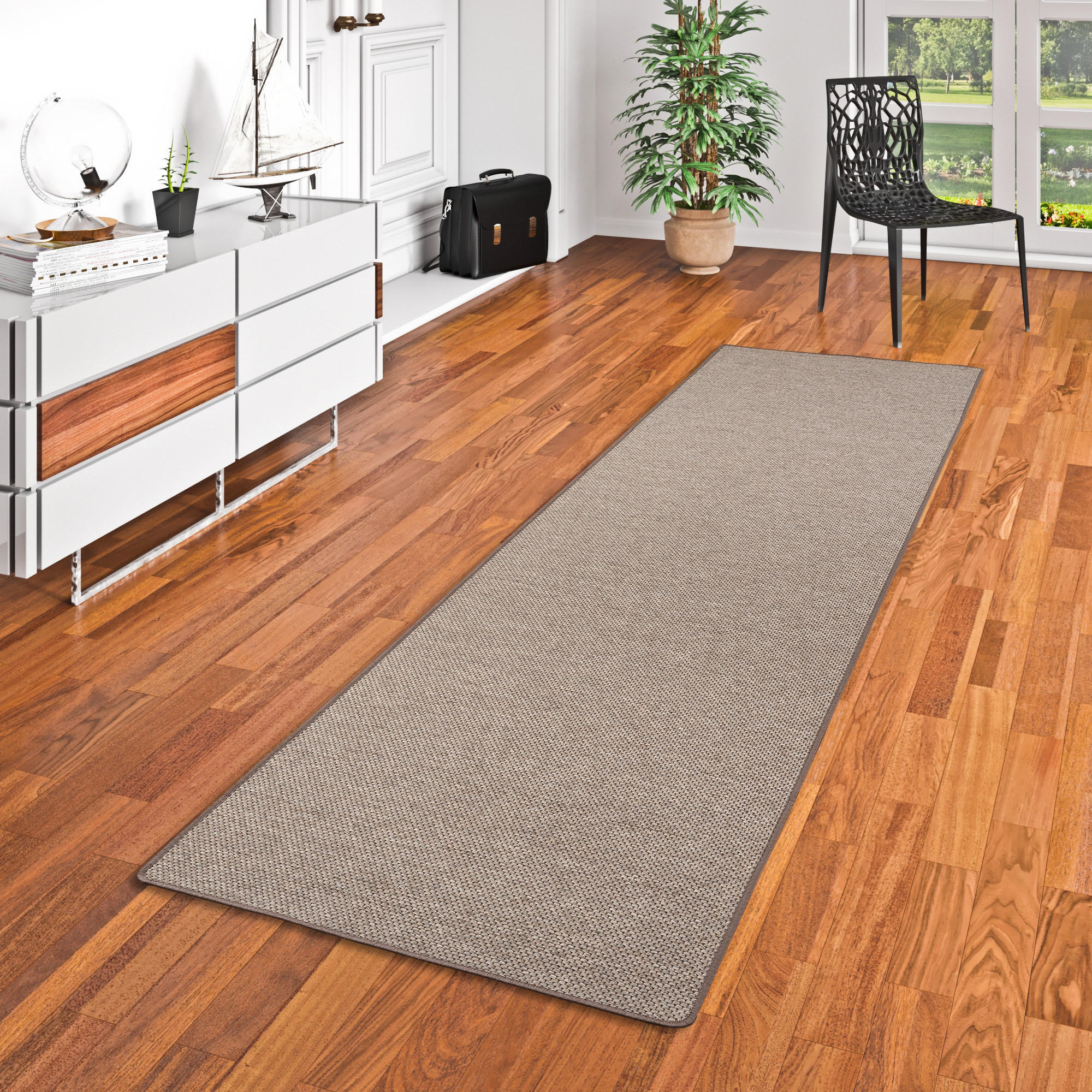 Thumbnail - Snapstyle Läufer, Braun, Textil, 80x400 cm, Teppiche & Böden, Teppiche, Teppichläufer