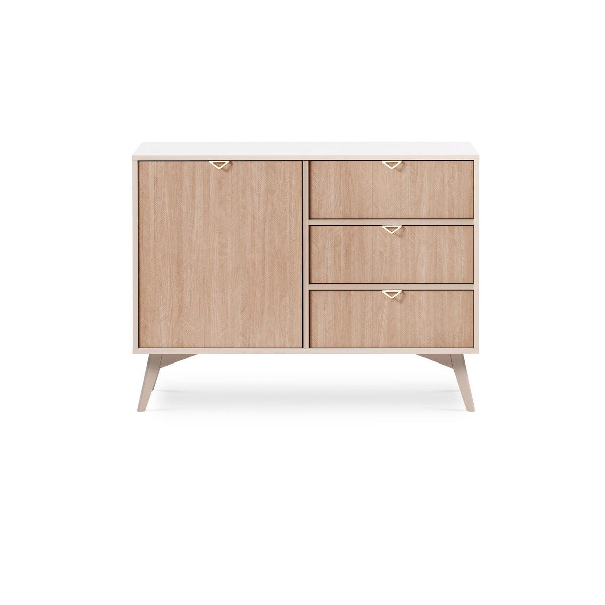 KOMMODE Mandala Sandbeige - Sandfarben, Holz (106/80/38cm) - Pillovely