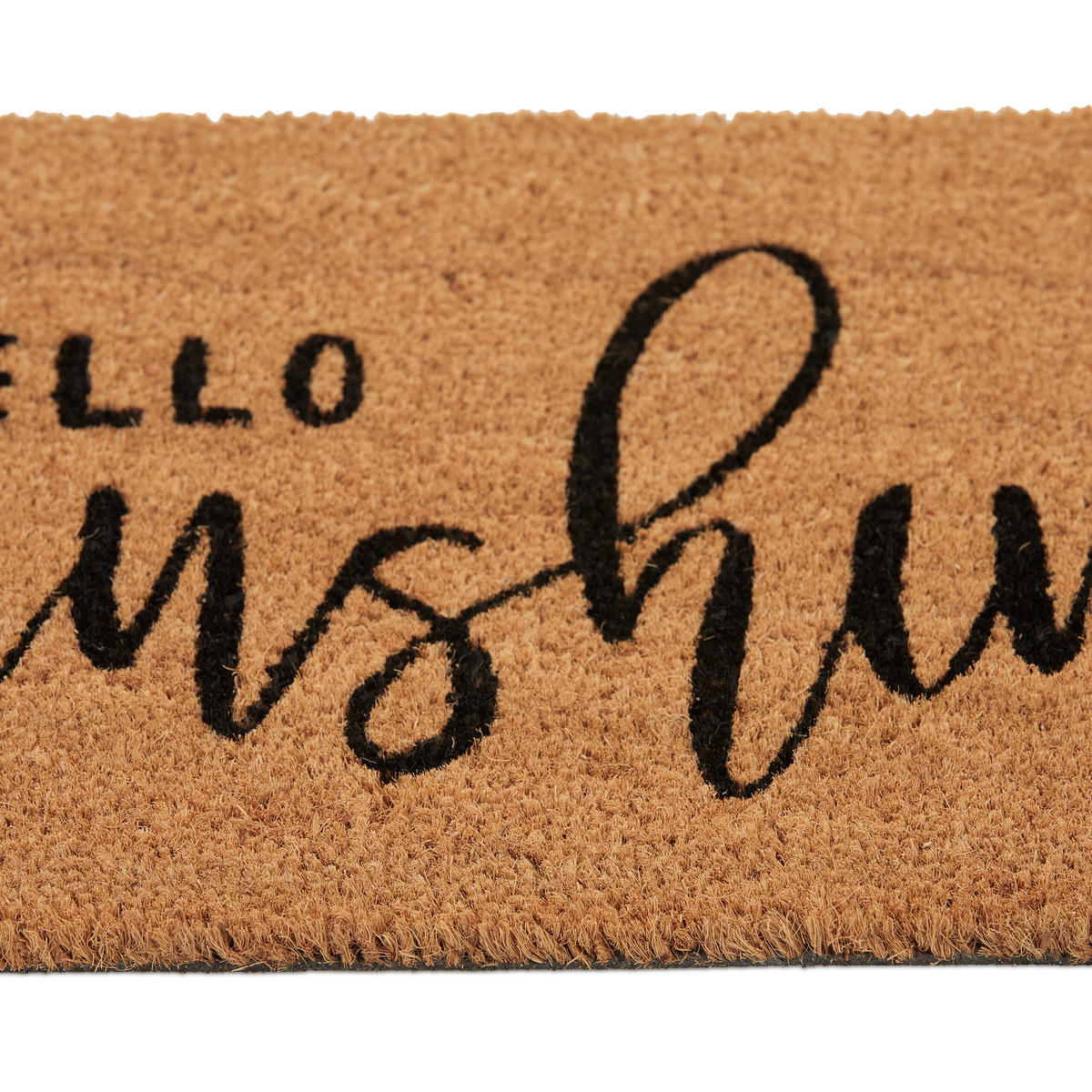 FUSSMATTE - Hellbraun, Kunststoff/Textil (60/40cm) - Relaxdays