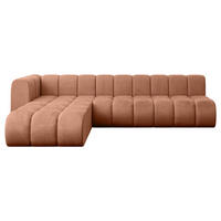 ECKSOFA modulares Sofa Darnel-L2 - 296x177x70 cm Apricot - Koralle, Holzwerkstoff/Textil (296/177cm) - ALTDECOR