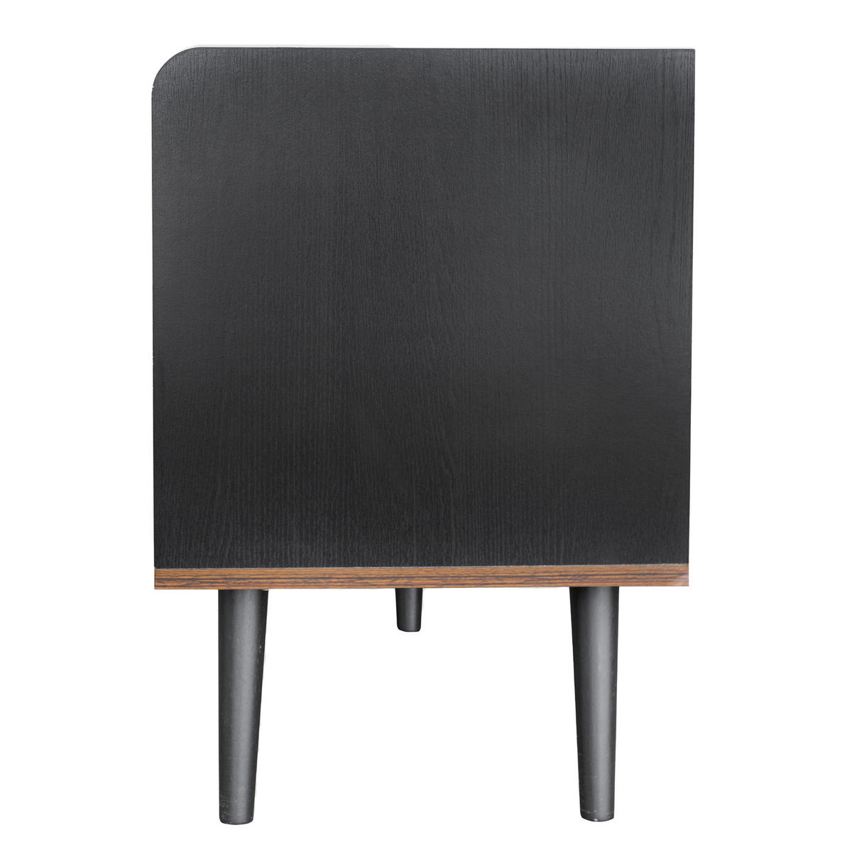 TV-LOWBOARD 160x40x58 cm schwarz Holz - Schwarz, Holzwerkstoff (160/58/40cm) - LEBENLANG