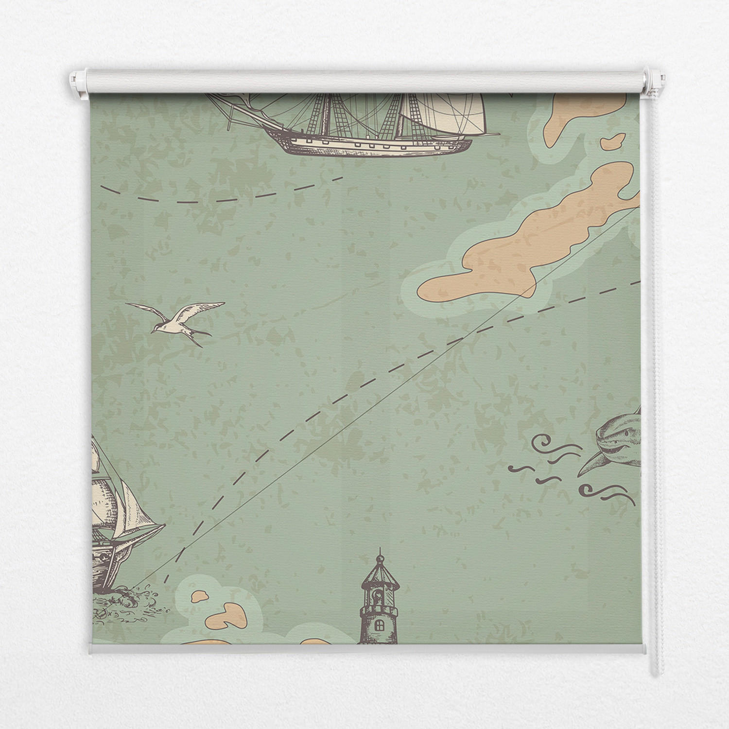 TULUP VNITŘNÍ roleta - okenní roleta - roleta - 80x180 cm - Mapa oceánu
