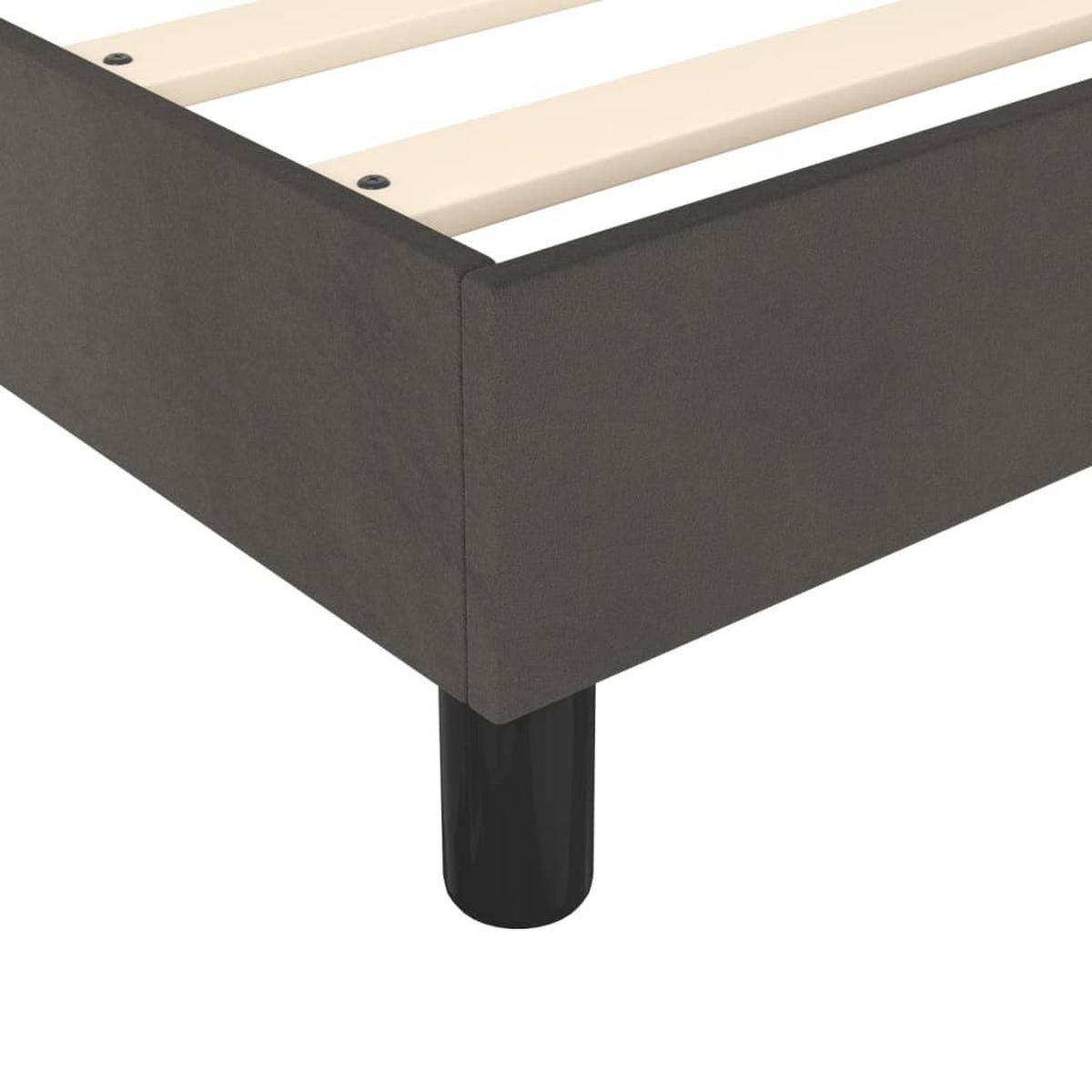BETTGESTELL Dunkelgrau 80/200 Cm Samt - Grau, Holzwerkstoff (80/200cm) - vidaXL