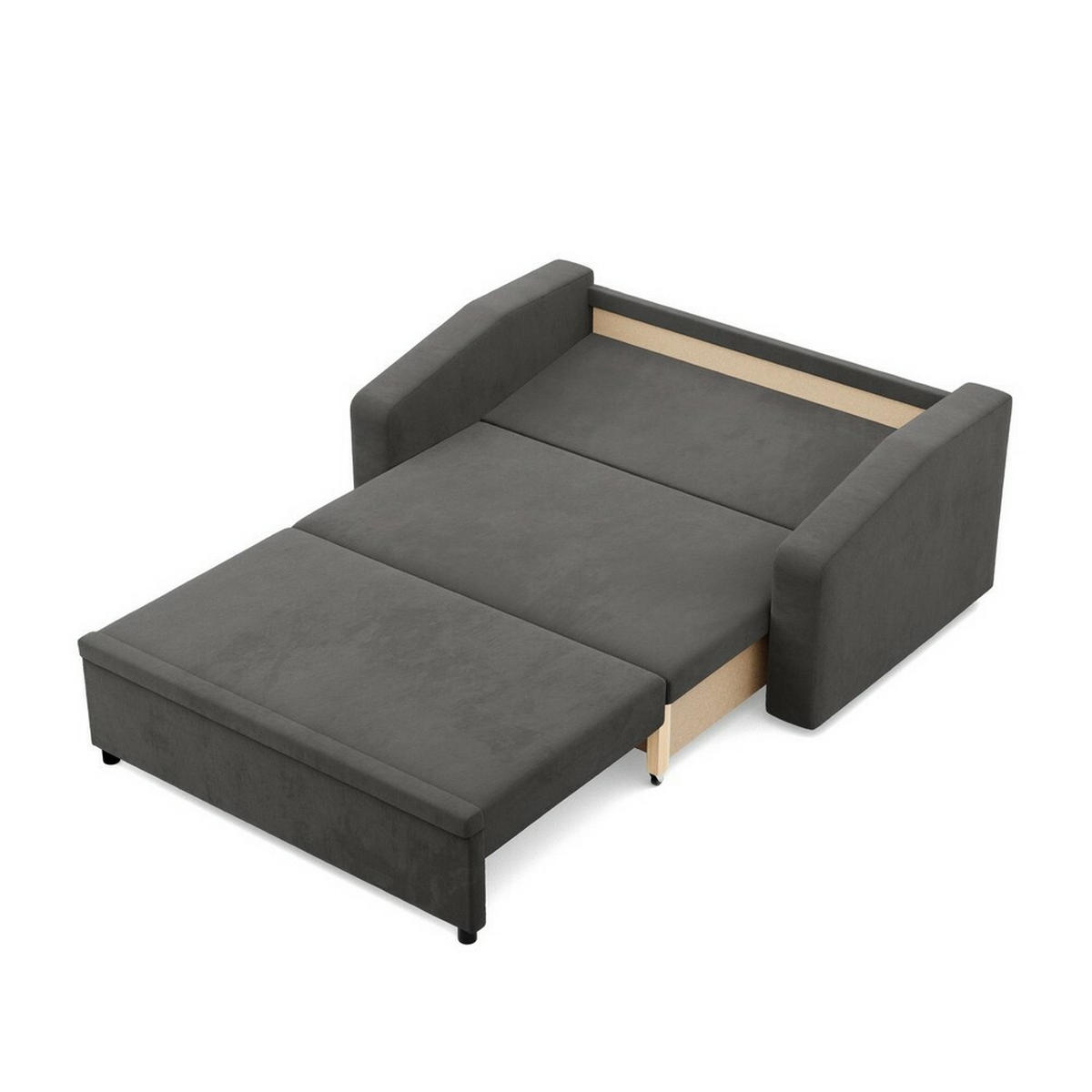 SOFA Neo mit abgeschrägter Armlehnen grau - Grau, Textil (148/90/87cm) - SIMKAM Furniture