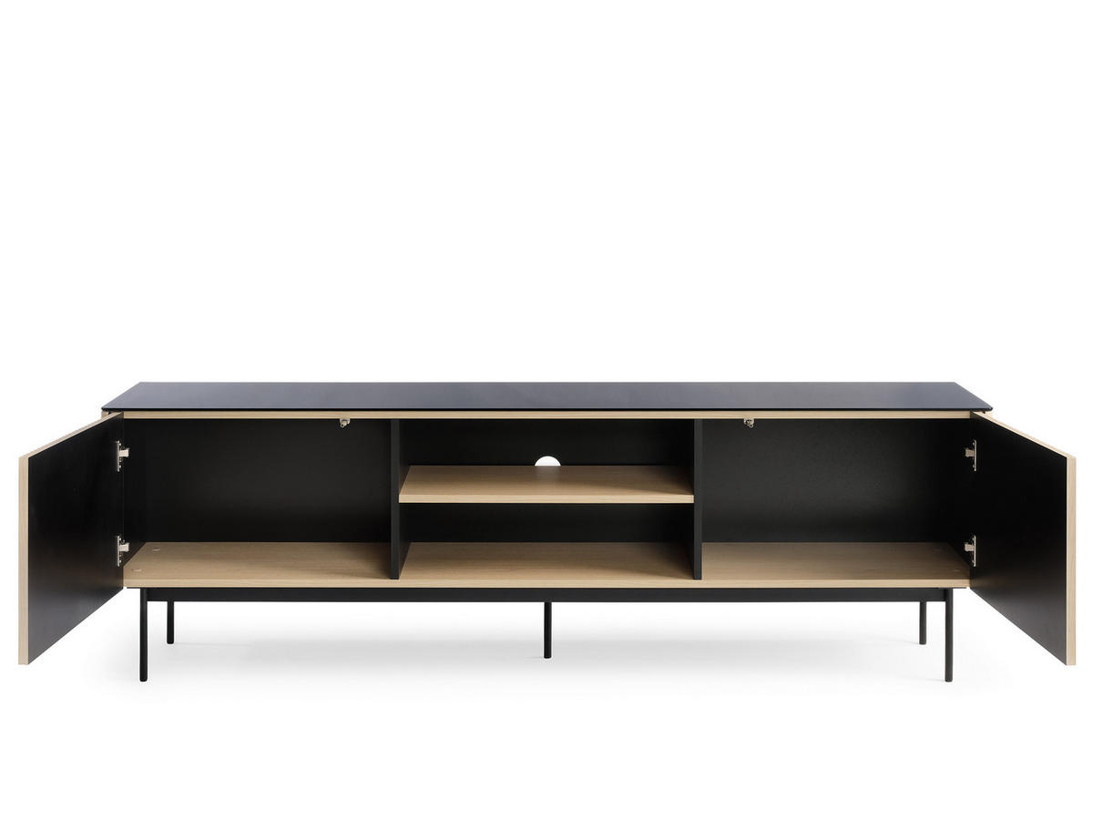 TV-SCHRANK: Eiche Vicenza, 180 x 52 x 39 cm - Eichefarben, Holzwerkstoff (180/52/39cm) - 3XE LIVING