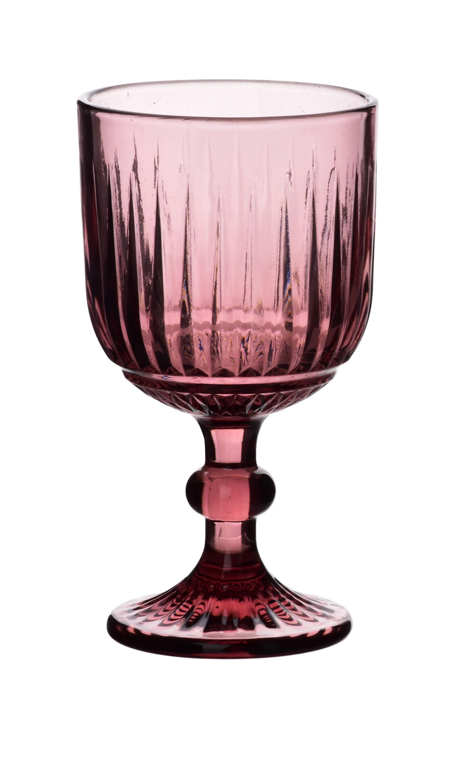 WEINGLAS Elise 4er Set rosa 9/9/16 cm Glas - Rosa, Glas (0.35L) - Mondex