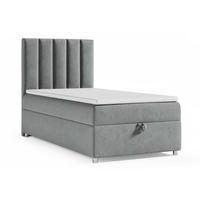 BOXBETT mit Bettkasten Trinity K-10 SINGLE Bonellfederkern inkl. Topper - Grau, Holz/Holzwerkstoff (100/200cm) - Best For Home