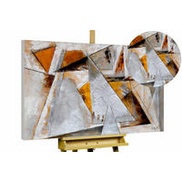 ACRYLBILD HANDGEMALT 120/80 cm - Braun/Grau, Holz/Textil (120/80cm) - KUNSTLOFT