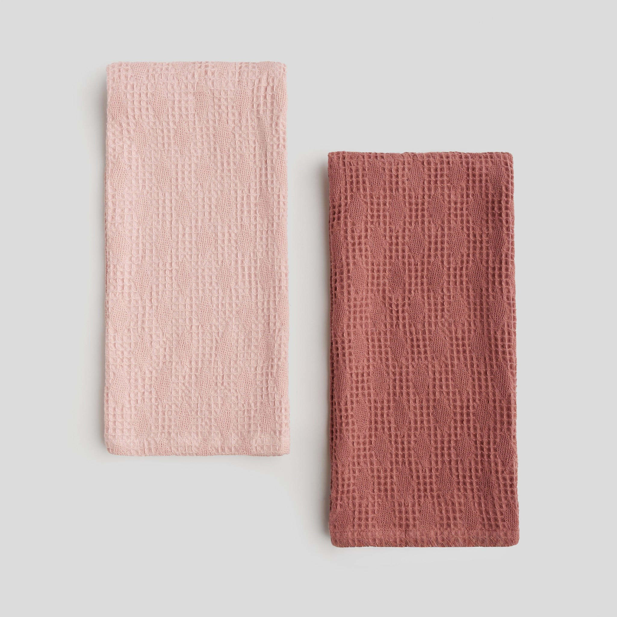 GESCHIRRTUCH-SET Disheri (2er-Set) - Hellrosa, Textil (45/65cm) - home&you