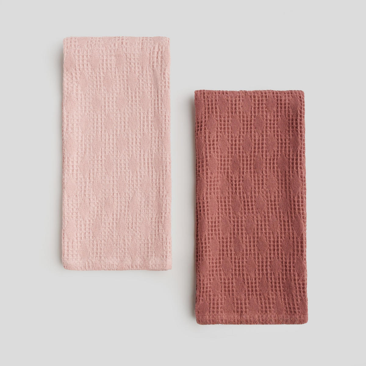 GESCHIRRTUCH-SET Disheri (2er-Set) - Hellrosa, Textil (45/65cm) - home&you