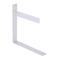 REGALTRÄGER Uma, links, Stahl in verschiedenen Trendfarben - Grau, Metall (20.5/20.5/3cm) - Alberts