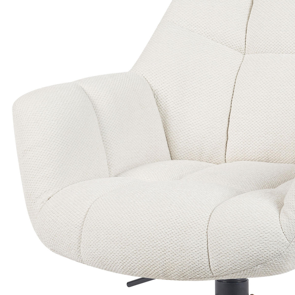 BÜROSTUHL Mika-Iven - Honigeiche/Creme, Eichenholz/Holz (65/82/66cm) - DUBI Möbel