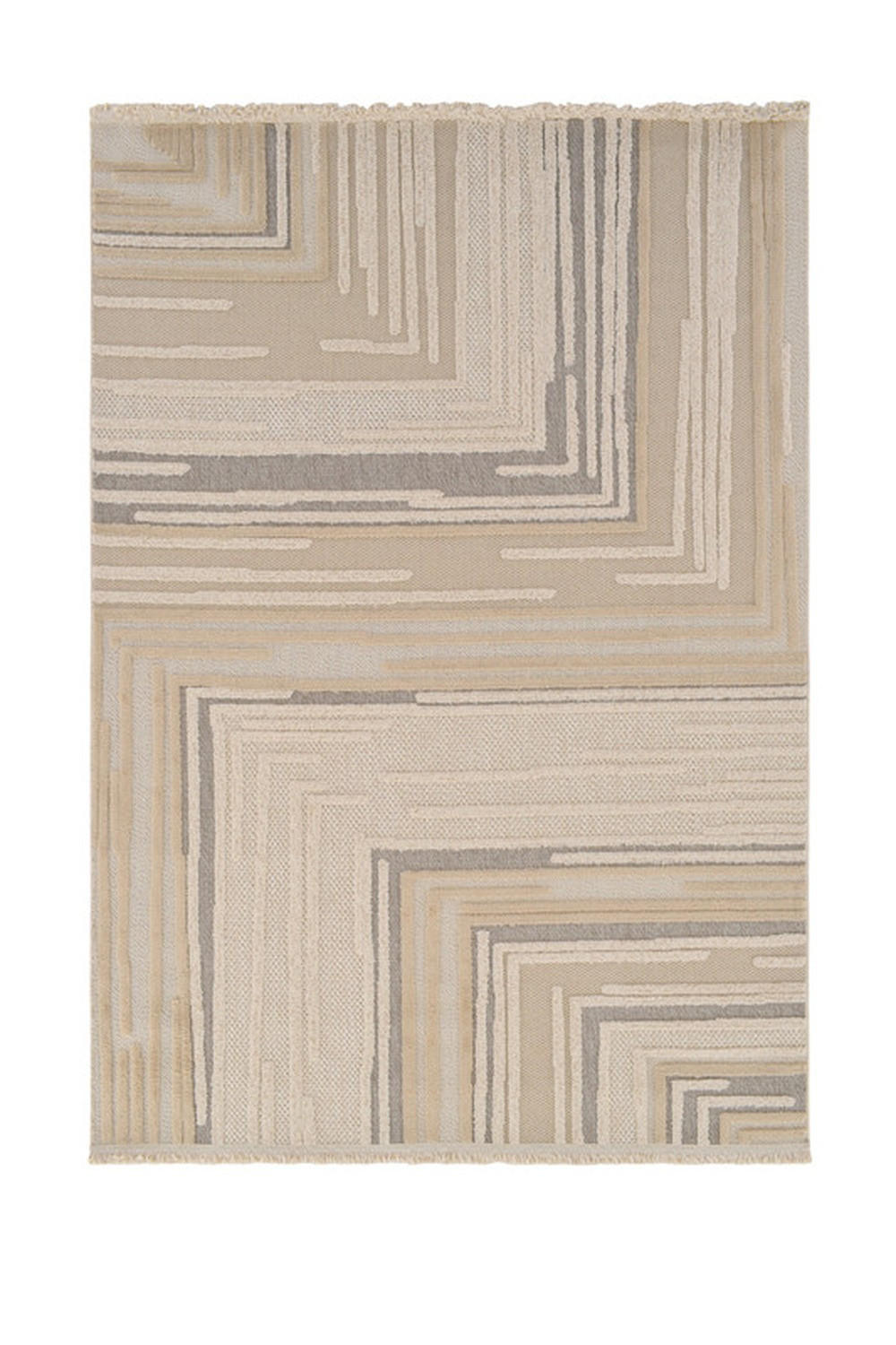 STRUKTURTEPPICH Indigo Creme/Beige 160x230 cm - Multicolor, Textil (160/230cm) - Vercai Rugs