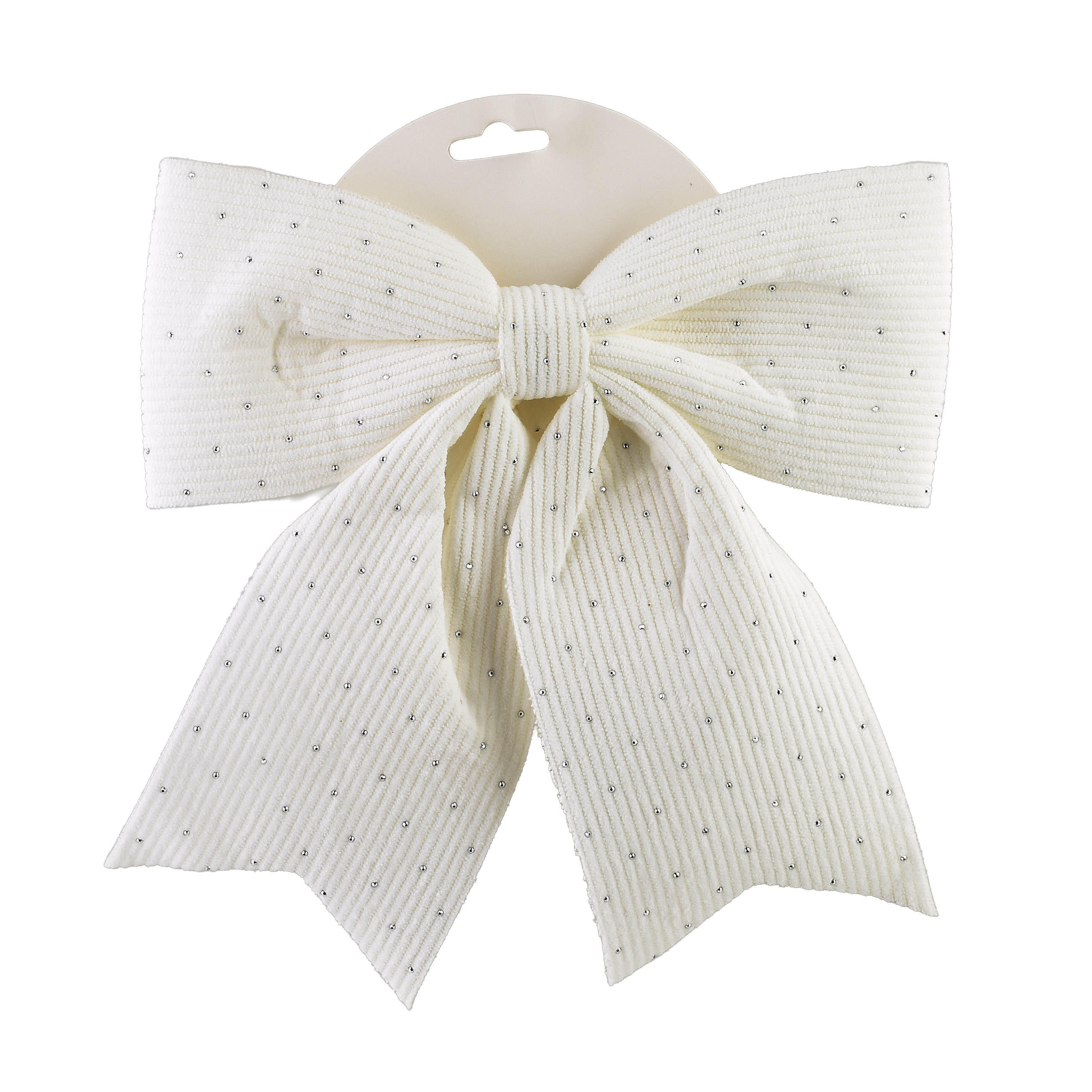 SCHLEIFE Santa Lila Weiß 24x24x28 cm Kunststoff - Weiß, Kunststoff (24/28/24cm) - Mondex