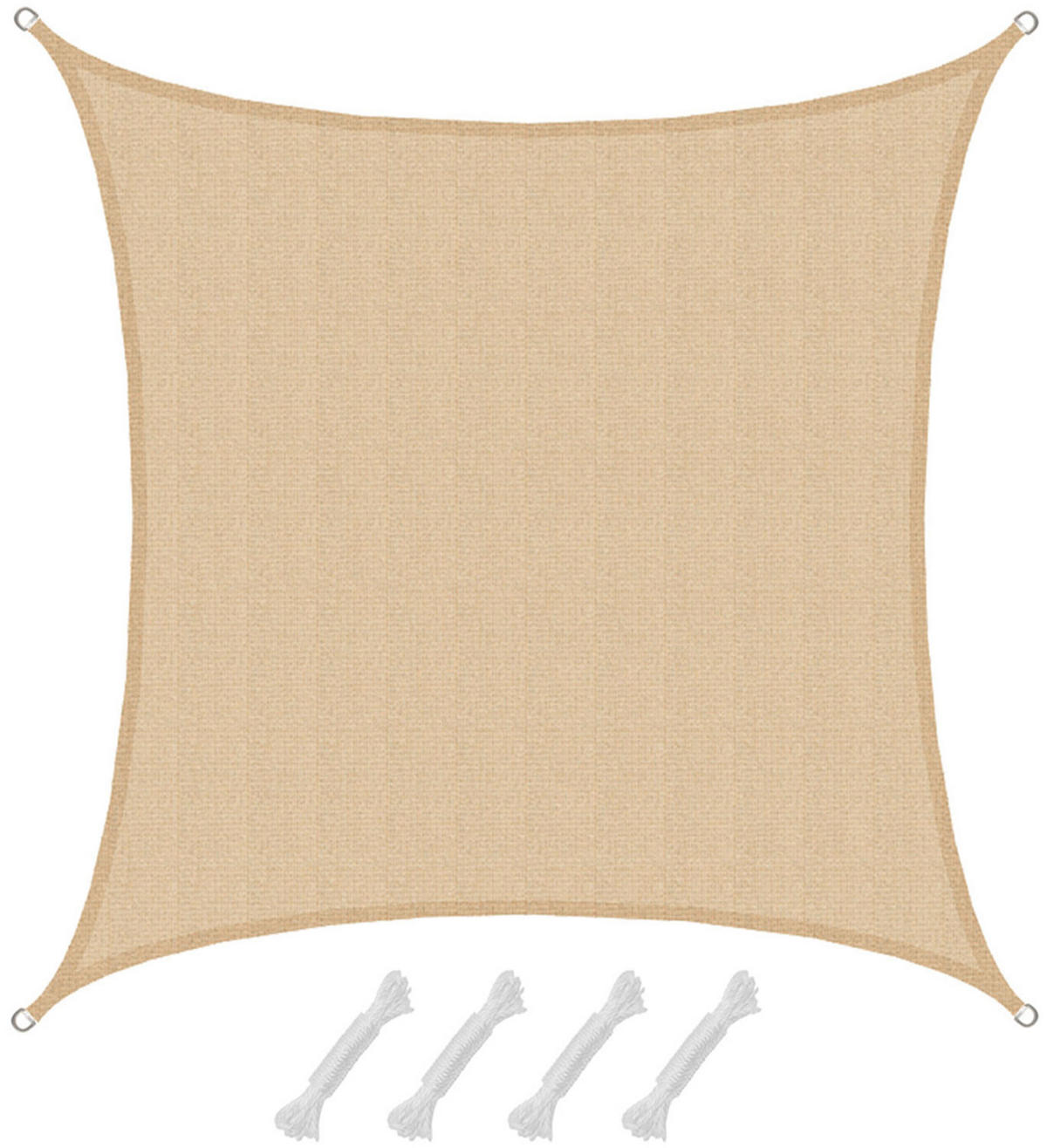 SONNENSEGEL Luftdurchlässig 400 cm Beige - Beige, Kunststoff (400/400cm) - Amanka