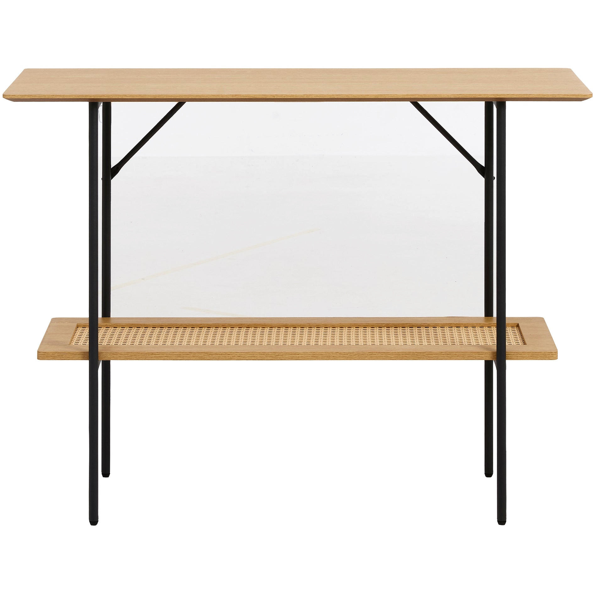 TOALETNÝ stolík Mogest, prírodný dub, 100 cm - čierna/béžová, kov/kompozitné drevo (100/75/37cm) - Selsey