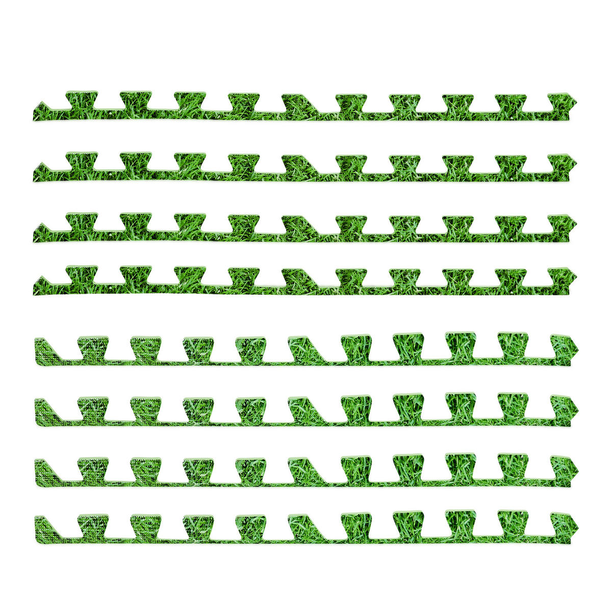 8XPODLOŽKA na podlahu - zelená, plast (61/61cm) - Relaxdays