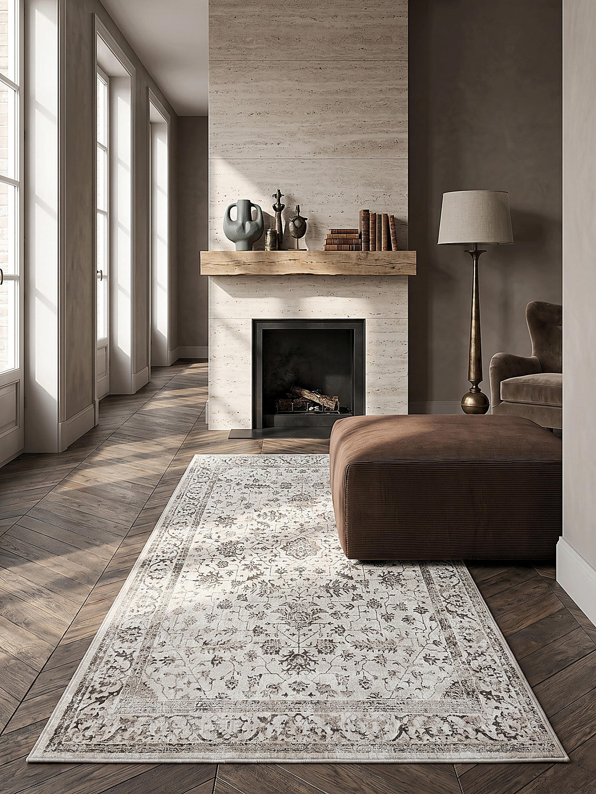 TEPPICHLÄUFER Orientalisch KAVALA Polyester Creme 80 x 150 cm - Beige, Textil (80/150cm) - KADIMA DESIGN