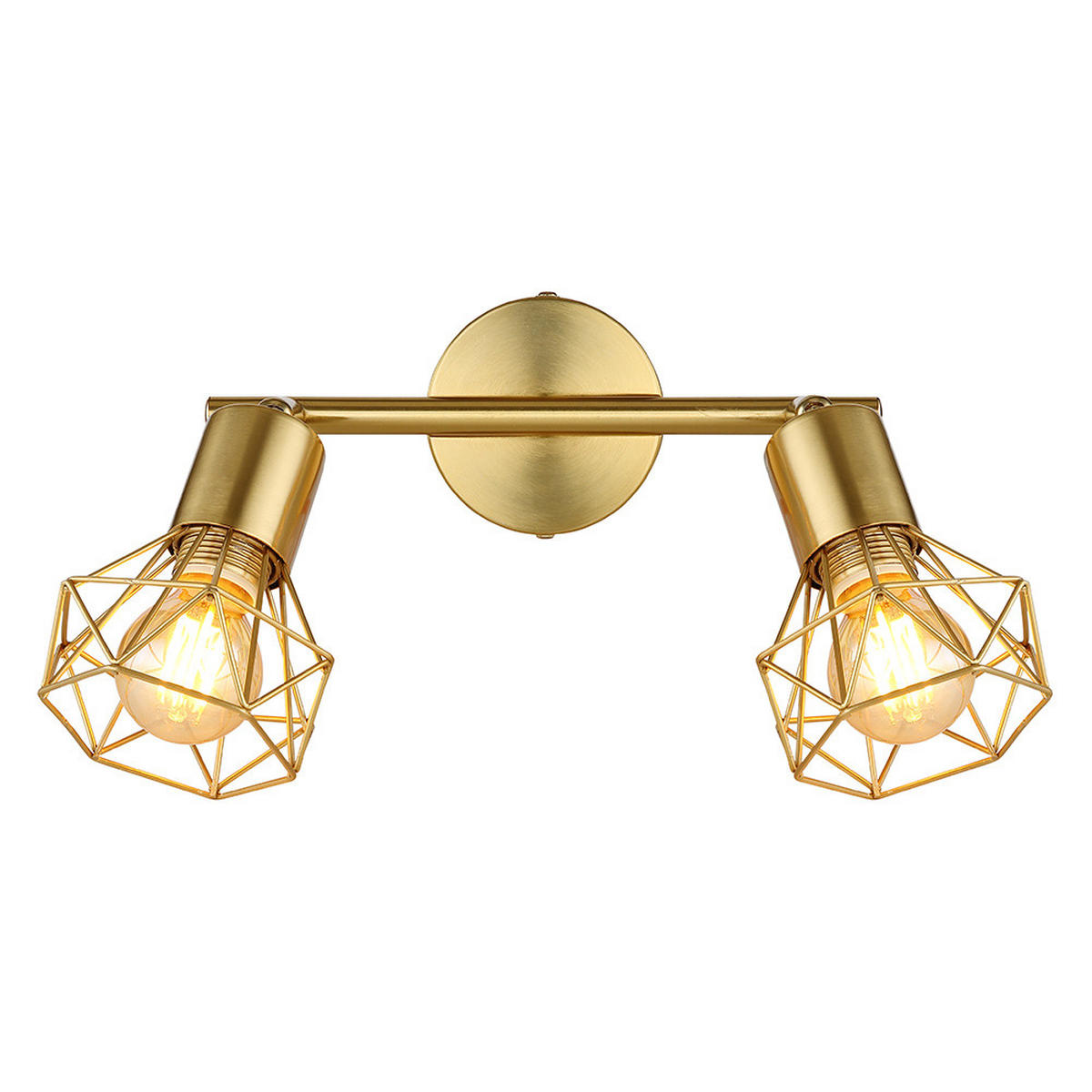 DECKENLEUCHTE Gitter Gold bewegliche Spots - Goldfarben, Metall (22/8/19cm) - Globo Lighting