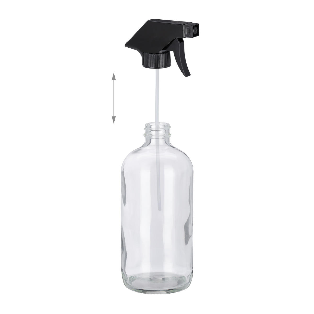 2XSPRÜHFLASCHE - Transparent, Glas/Kunststoff (7/22/10cm) - Relaxdays