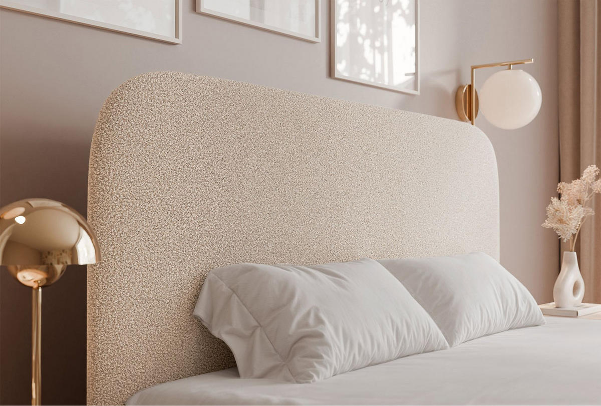 POLSTERBETT Sonvivo Cremefarben Bouclé 140x200 cm - Creme, Kunststoff/Textil (140/200cm) - Selsey