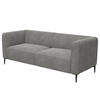 3-SITZER SOFA - Schwarz/Grau, Textil/Metall (205/74/88cm) - home24