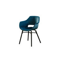 STUHL ZAJA Petrol Velvet - Petrol, Textil (57/82/59cm) - KAWOLA