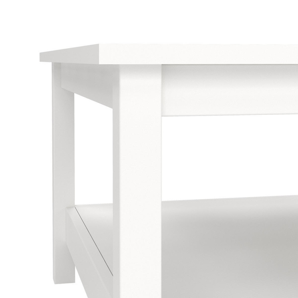 COUCHTISCH, Madrid, Weiß, Spanplatte foliert, 81 x 81 x 45 cm - Weiß, Holzwerkstoff (81/81/45cm) - ebuy24
