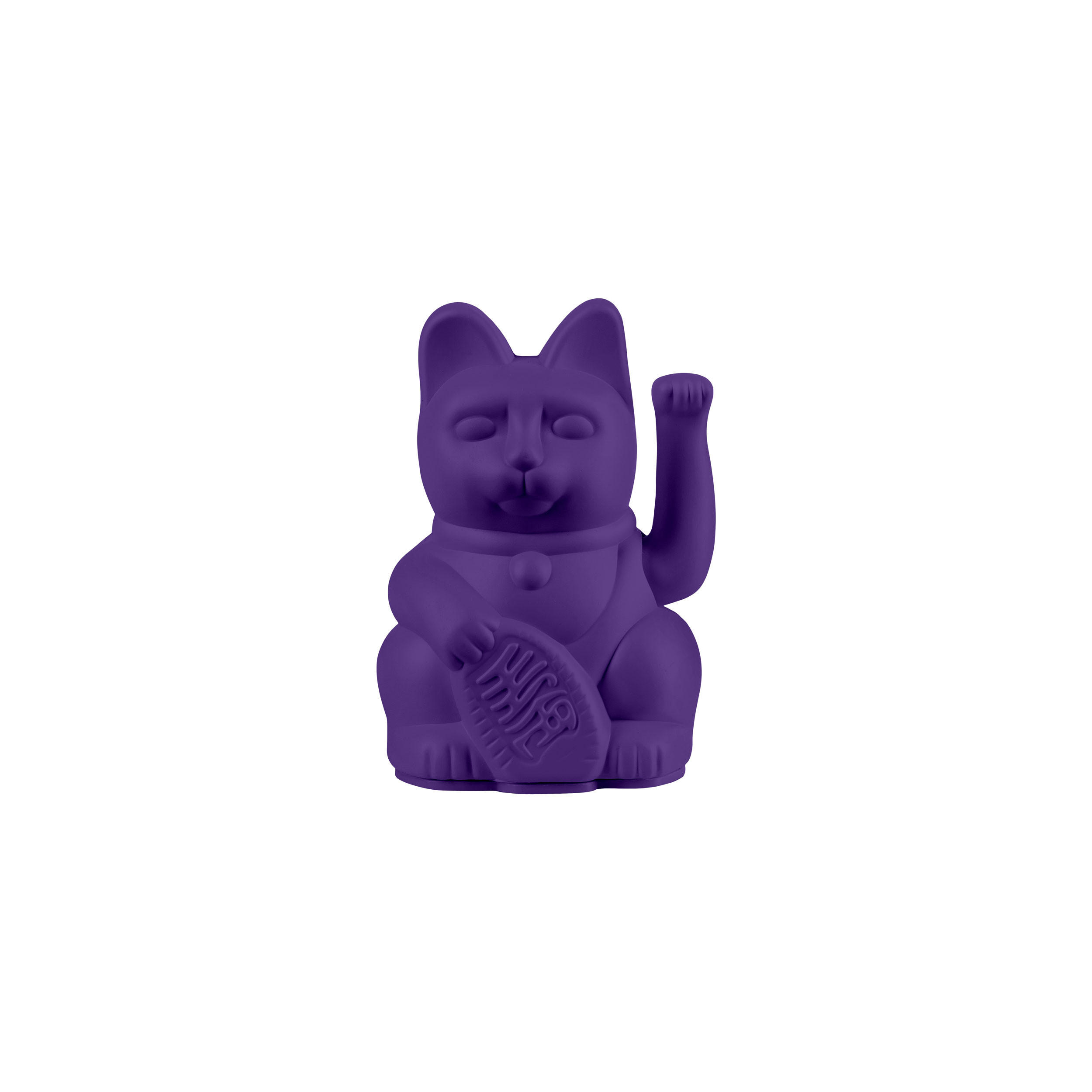 WINKEKATZE Lucky Cat Mini Maneki Neko, Kunststoff, Violet, 10 cm - Lila, Kunststoff (5/10/6cm) - Donkey Products