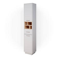 BADSCHRANK Beatrice Weiß 38 x 190 cm - Weiß, Holzwerkstoff (38/190/30cm) - Vicco