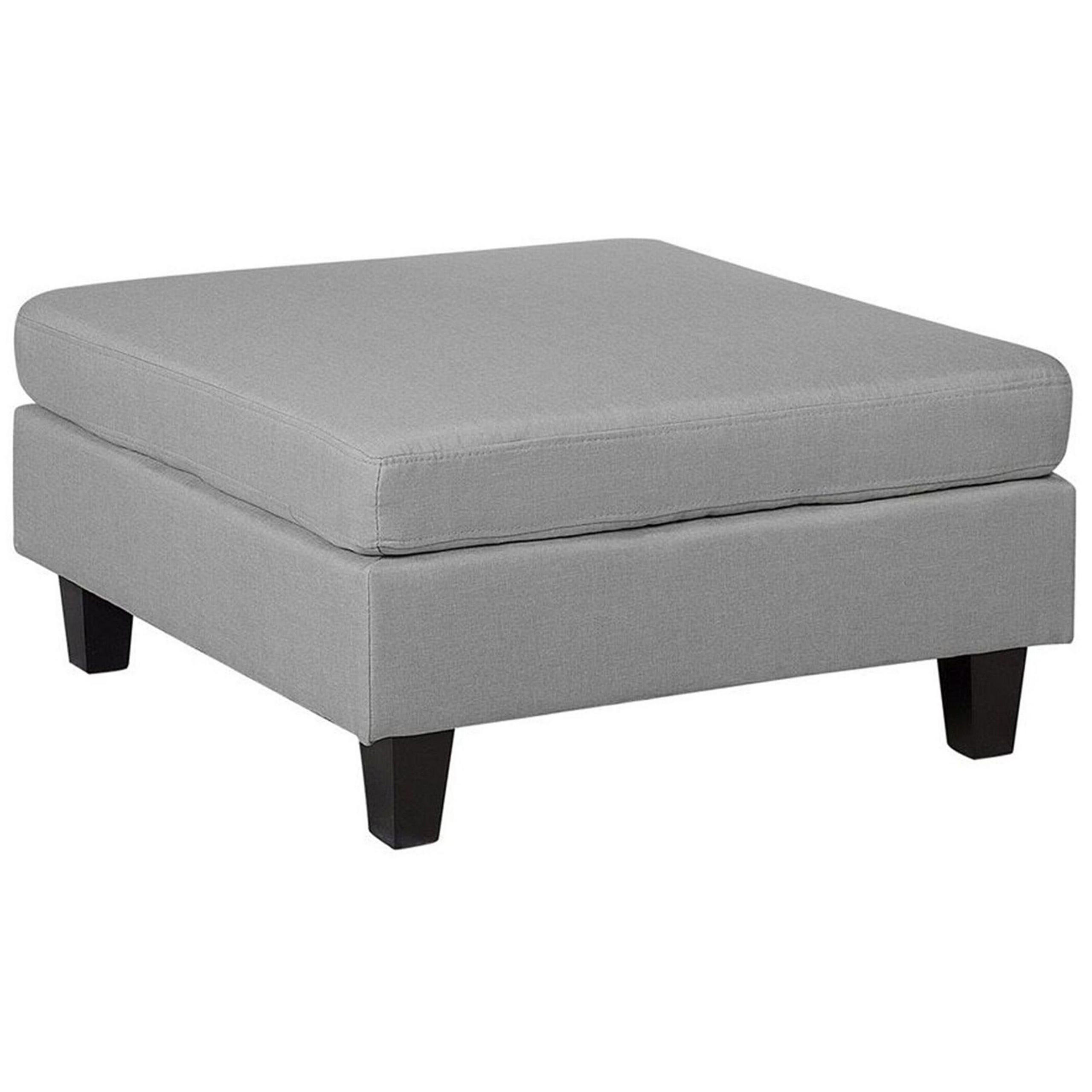 OTTOMANE Fevik 76/76/39 cm - Grau, Kunststoff/Textil (76/39/76cm) - Beliani