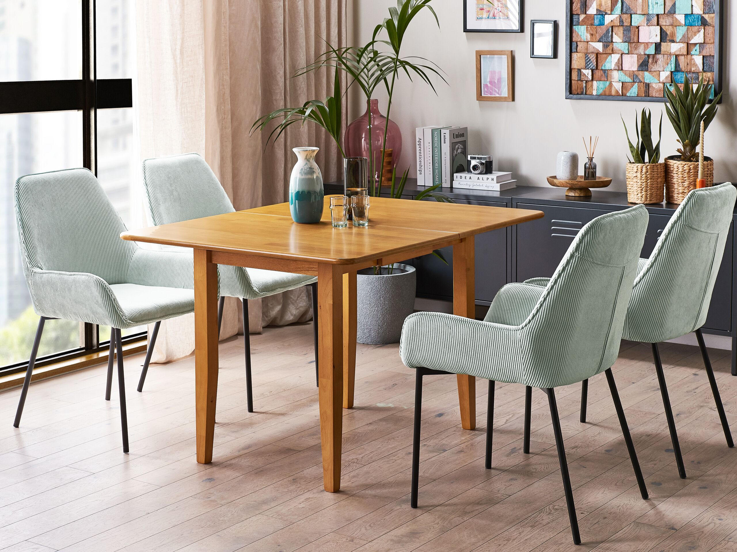 ESSTISCH 90-120/90/76 cm Hellbraun Rechteckig Masela - Hellbraun, Holz (90/120/76cm) - Beliani