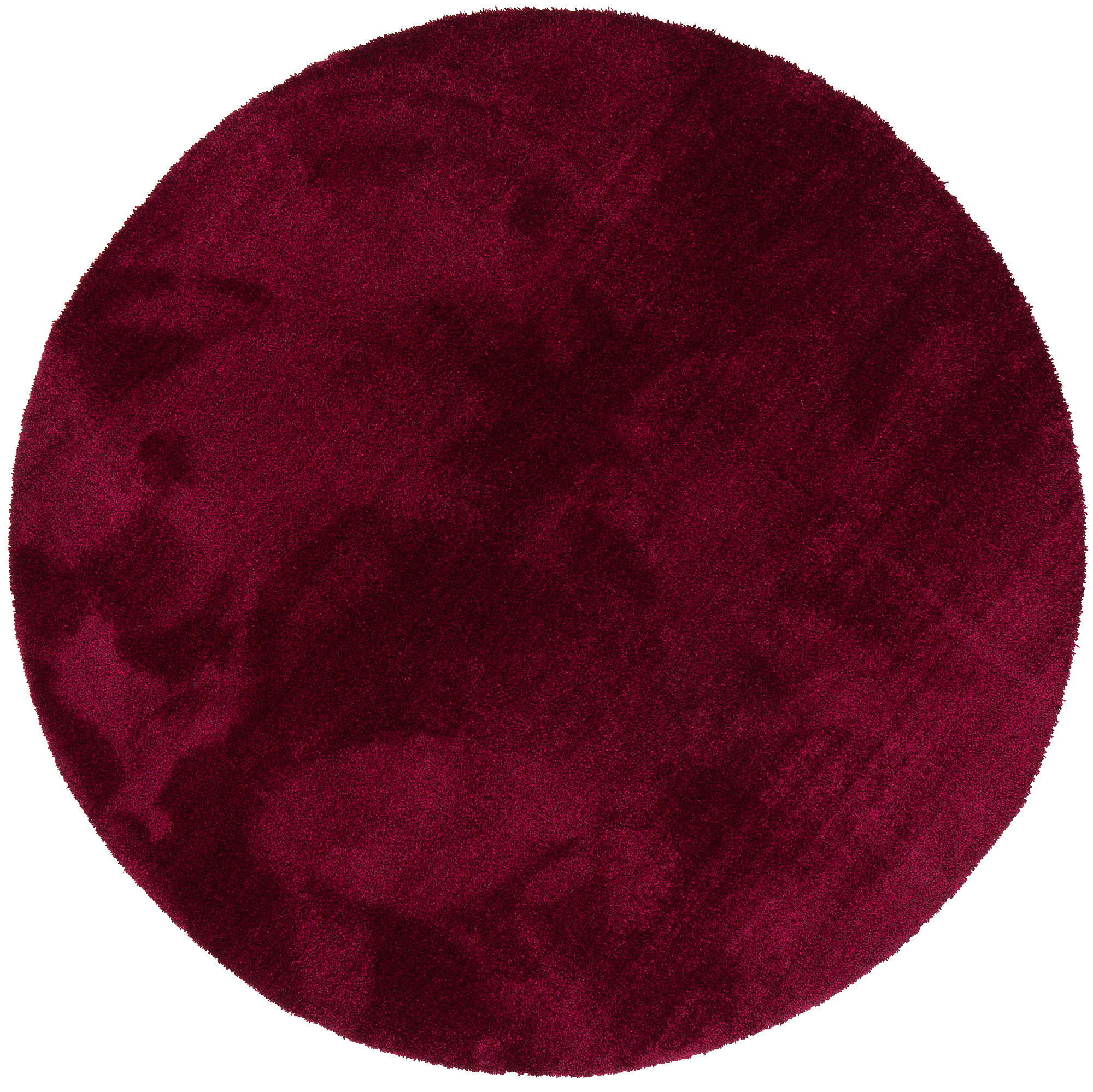 HOCHFLORTEPPICH LIVORNO RUND SUPER SOFT - Weinrot, Textil (100/100cm) - Snapstyle