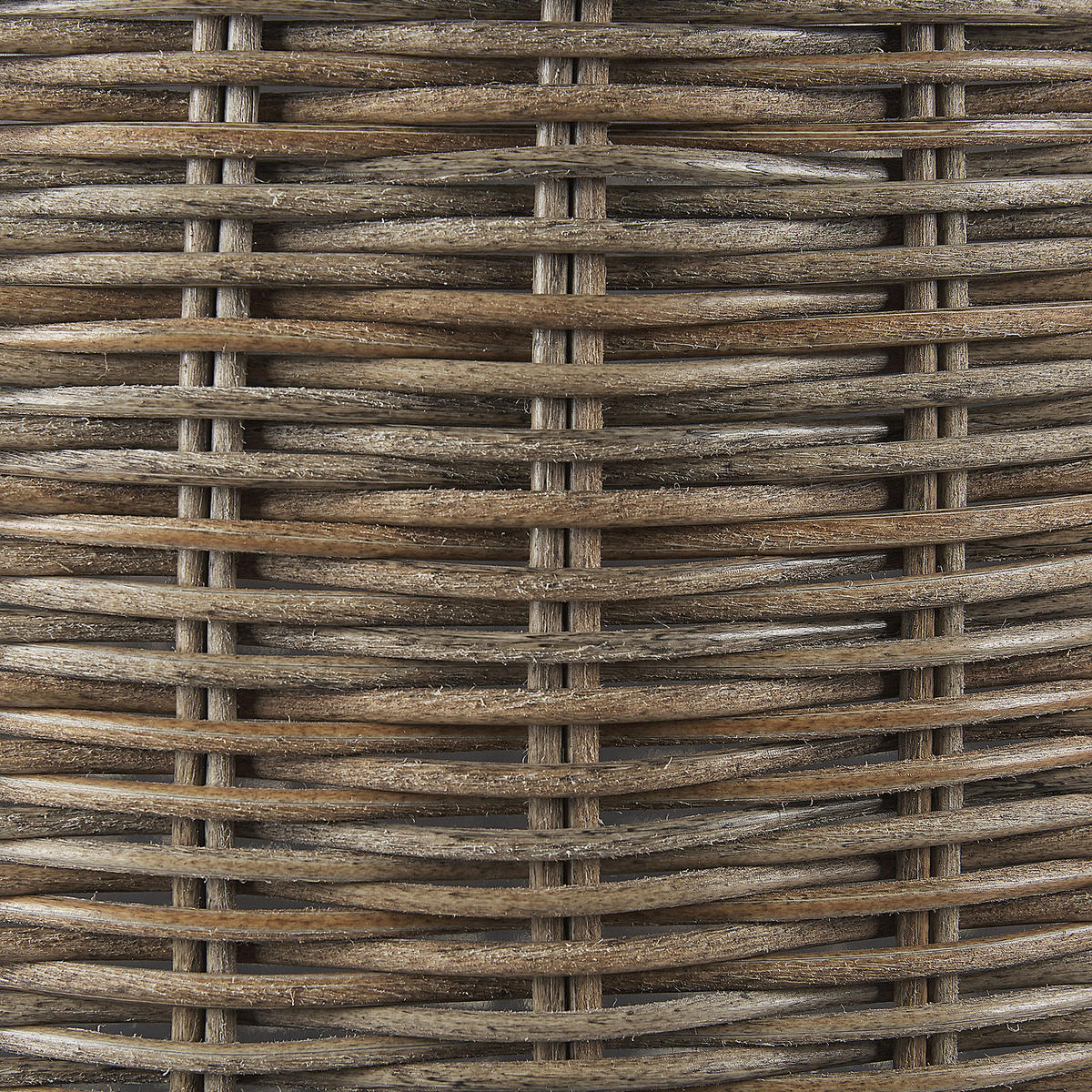BLUMENKORB 2er-Set Rattan sandbeige rund 50-48/41-40 cm Bitola - Braun, Kunststoff (54cm) - Beliani