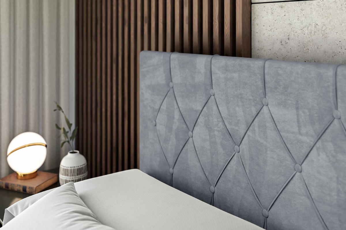 BOXBETT VELANTO-Z - 140 x 200 - H4 - Grau - Grau, Holzwerkstoff (140/200cm) - ALTDECOR