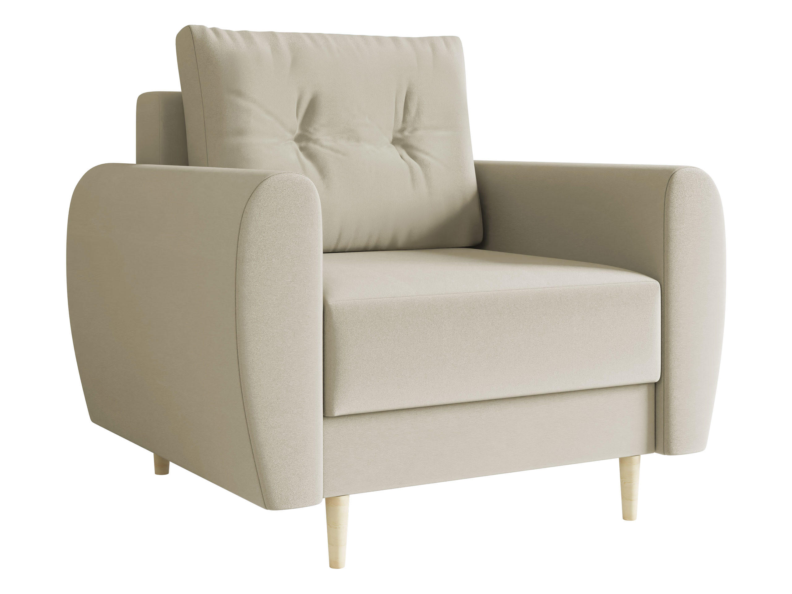 SESSEL Palermo - Beige/Naturfarben, Holz/Textil (104/95/82cm) - MIRJAN24