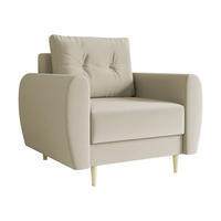 SESSEL Palermo - Beige/Naturfarben, Holz/Textil (104/95/82cm) - MIRJAN24